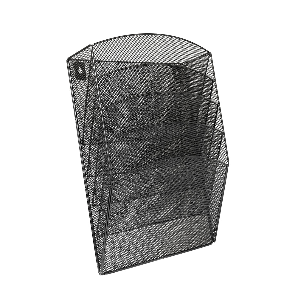 Metal Wall Tray, 5-Tier, Black