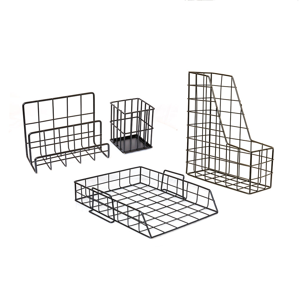 Metal Desk Set, 4 Pcs.