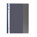 Plastic Report File with Pocket, Navy Blue