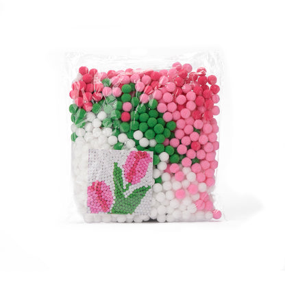 Kid's Adhesive Canvas, Pom Pom, Assorted Shapes