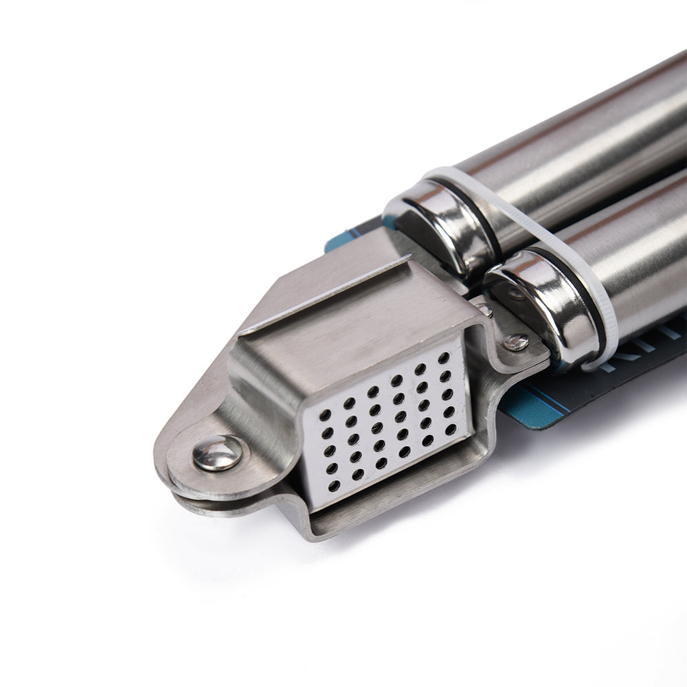 Stainless Steel Garlic Press with Metal Handle