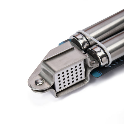 Stainless Steel Garlic Press with Metal Handle
