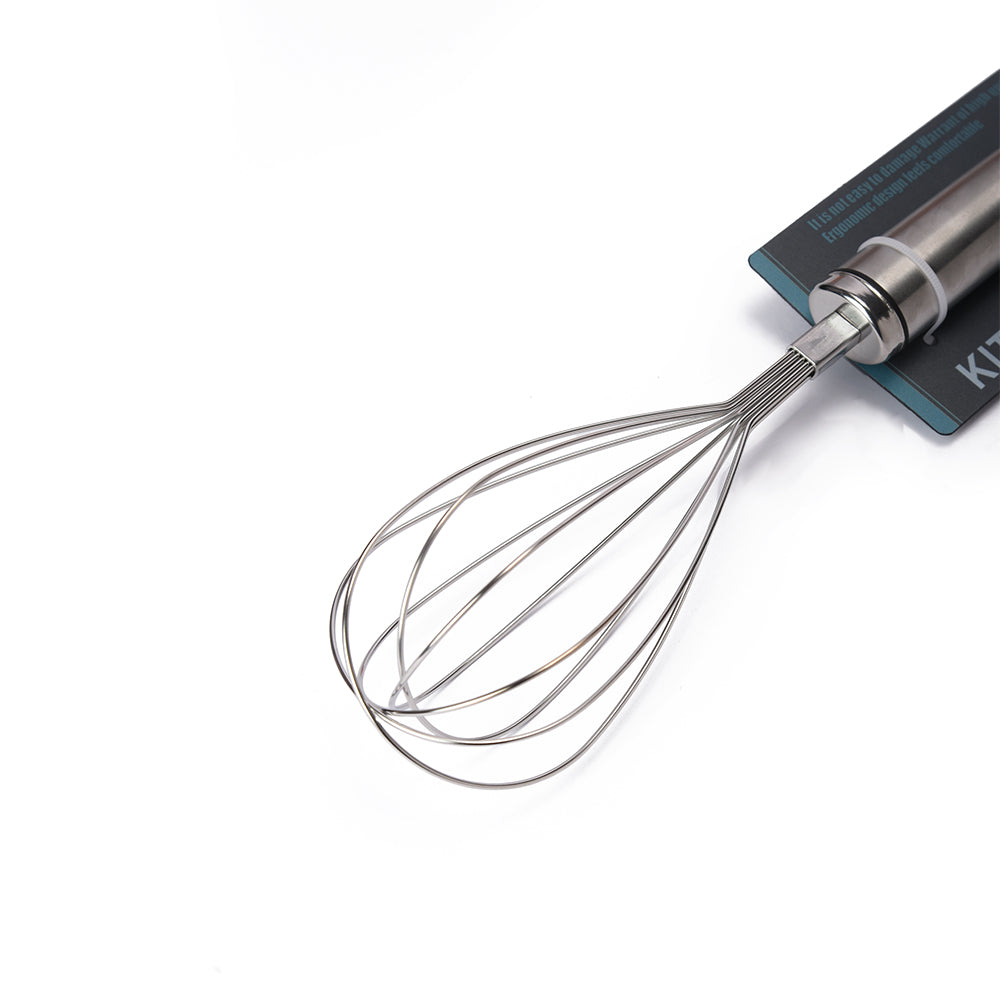 Stainless Steel Balloon Whisk with Metal Handle, 30 cm. (L)