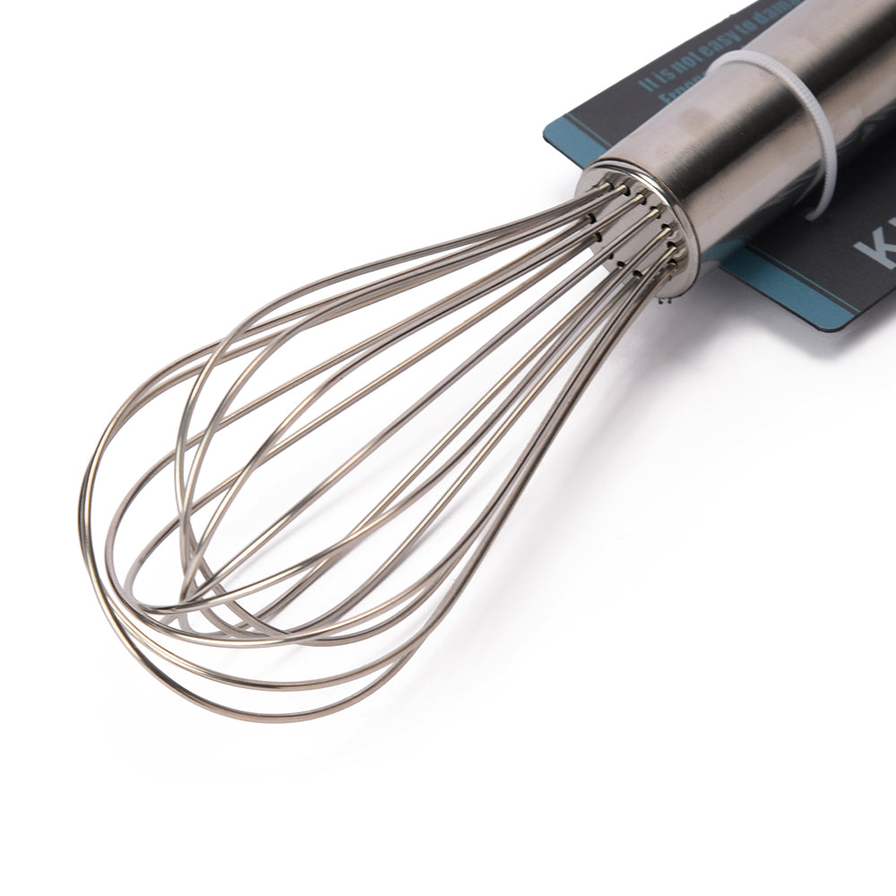 Stainless Steel Balloon Whisk with Metal Handle, 25 cm. (L)