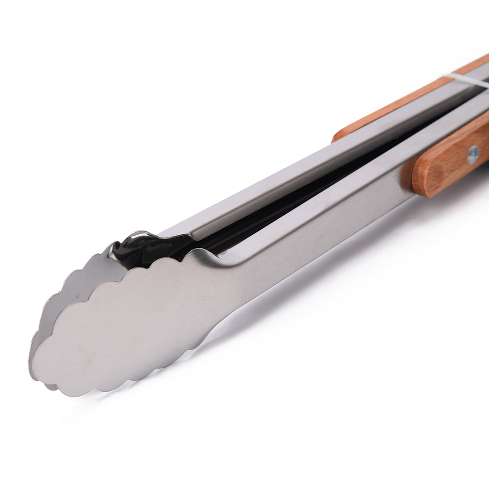 Metal Tongs with Wooden Handle