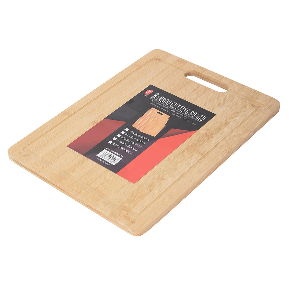 Bamboo Cutting Board with Grooves
