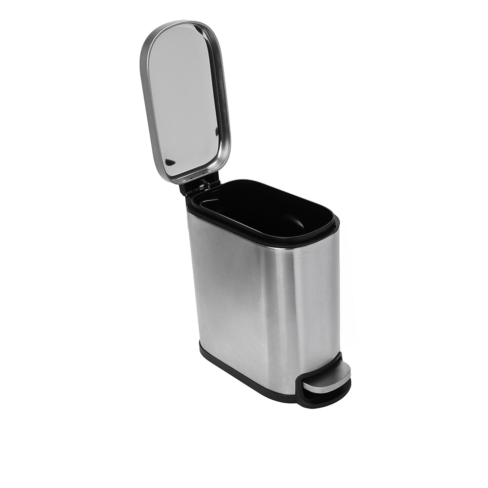Stainless Steel Rectangle Pedal Bin, 5L