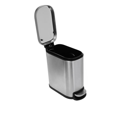 Stainless Steel Rectangle Pedal Bin, 5L
