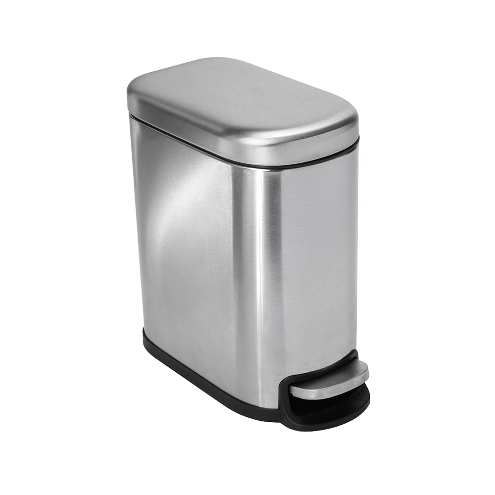 Stainless Steel Rectangle Pedal Bin, 5L