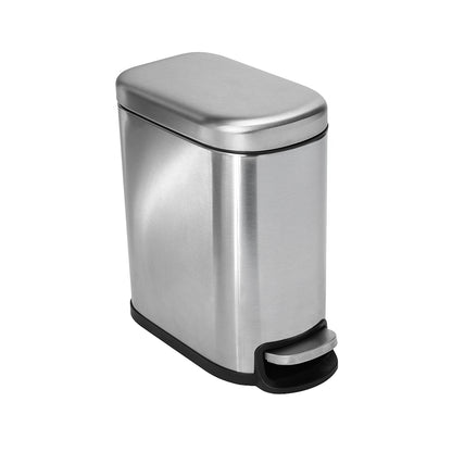 Stainless Steel Rectangle Pedal Bin, 5L
