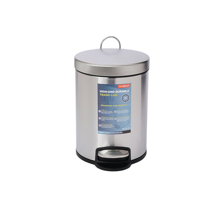 Stainless Steel Round Pedal Bin, 5L